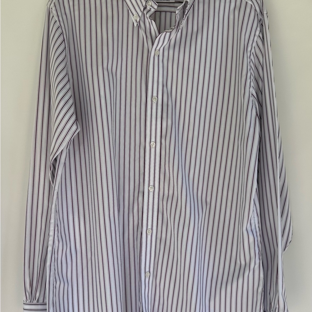 Brooks Brothers‎ White and Black Striped Dress Shirt